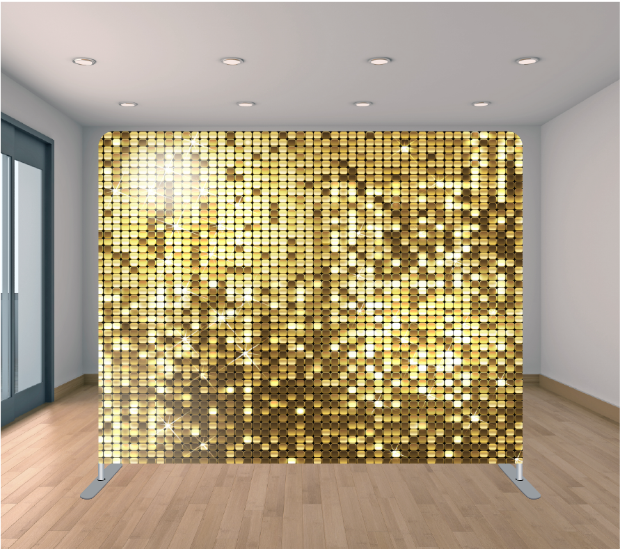 Backdrop mirror - Gold Sequin – Enklare backdrop (bild 1)