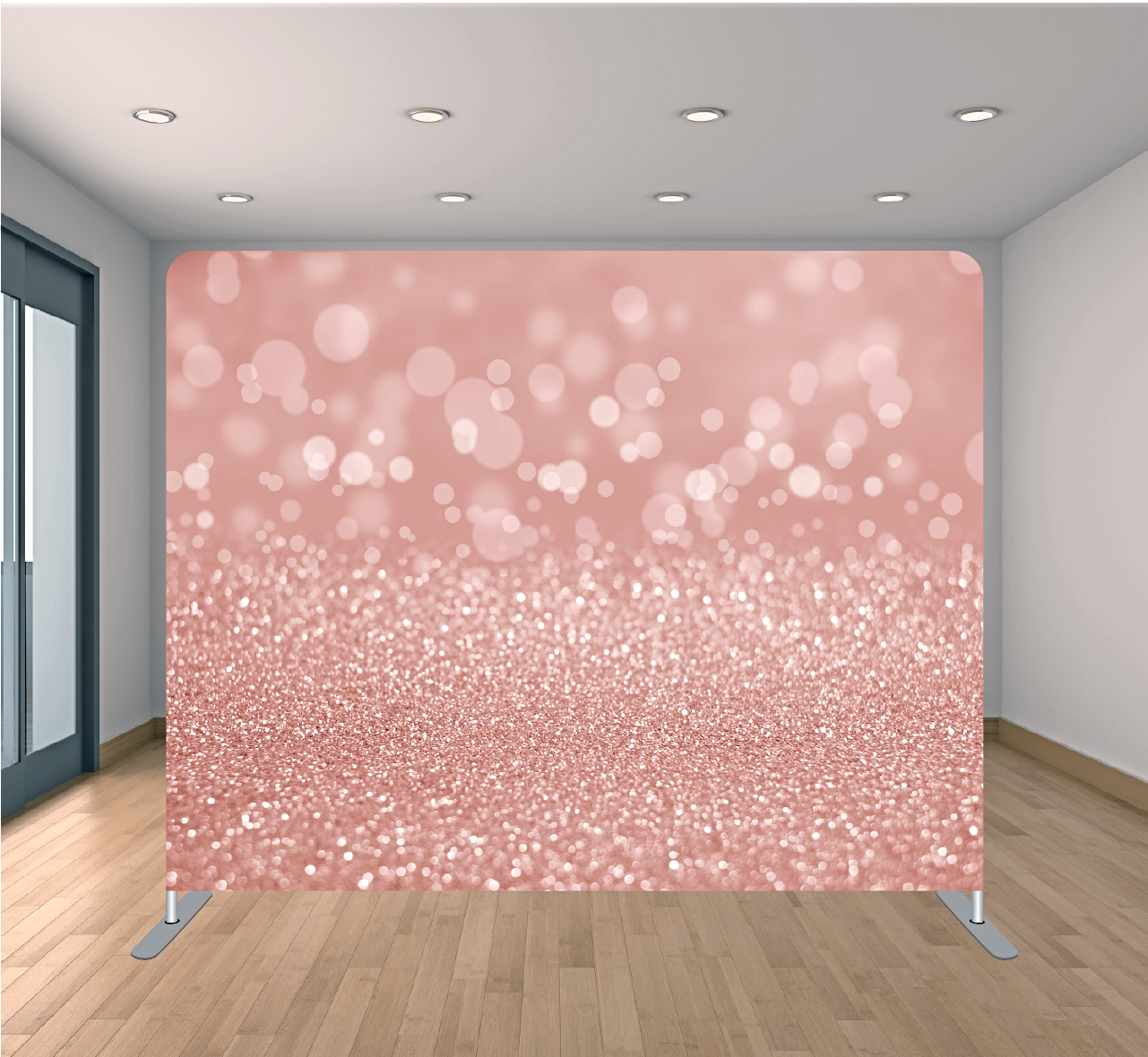 Backdrop mirror - Rose Gold Bokeh – Enklare backdrop (bild 1)