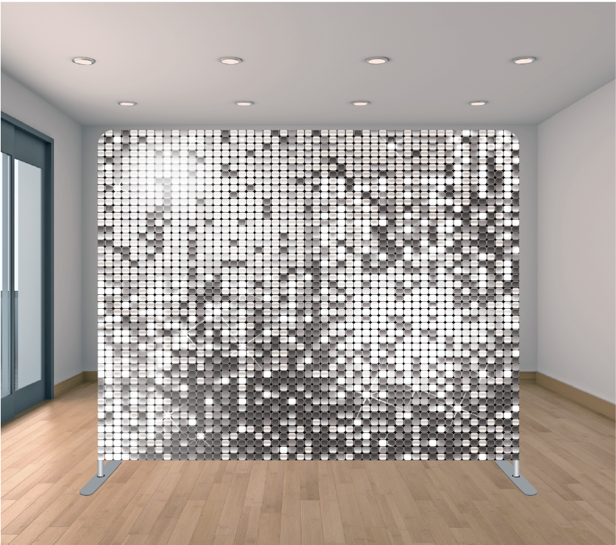 Backdrop mirror - Silver Sequin – Enklare backdrop (bild 1)