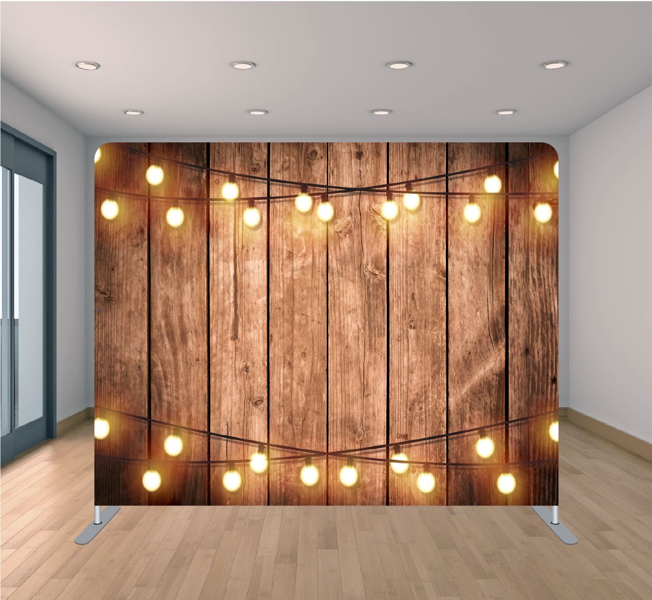 Backdrop mirror - Wood with strings – Enklare backdrop (bild 1)